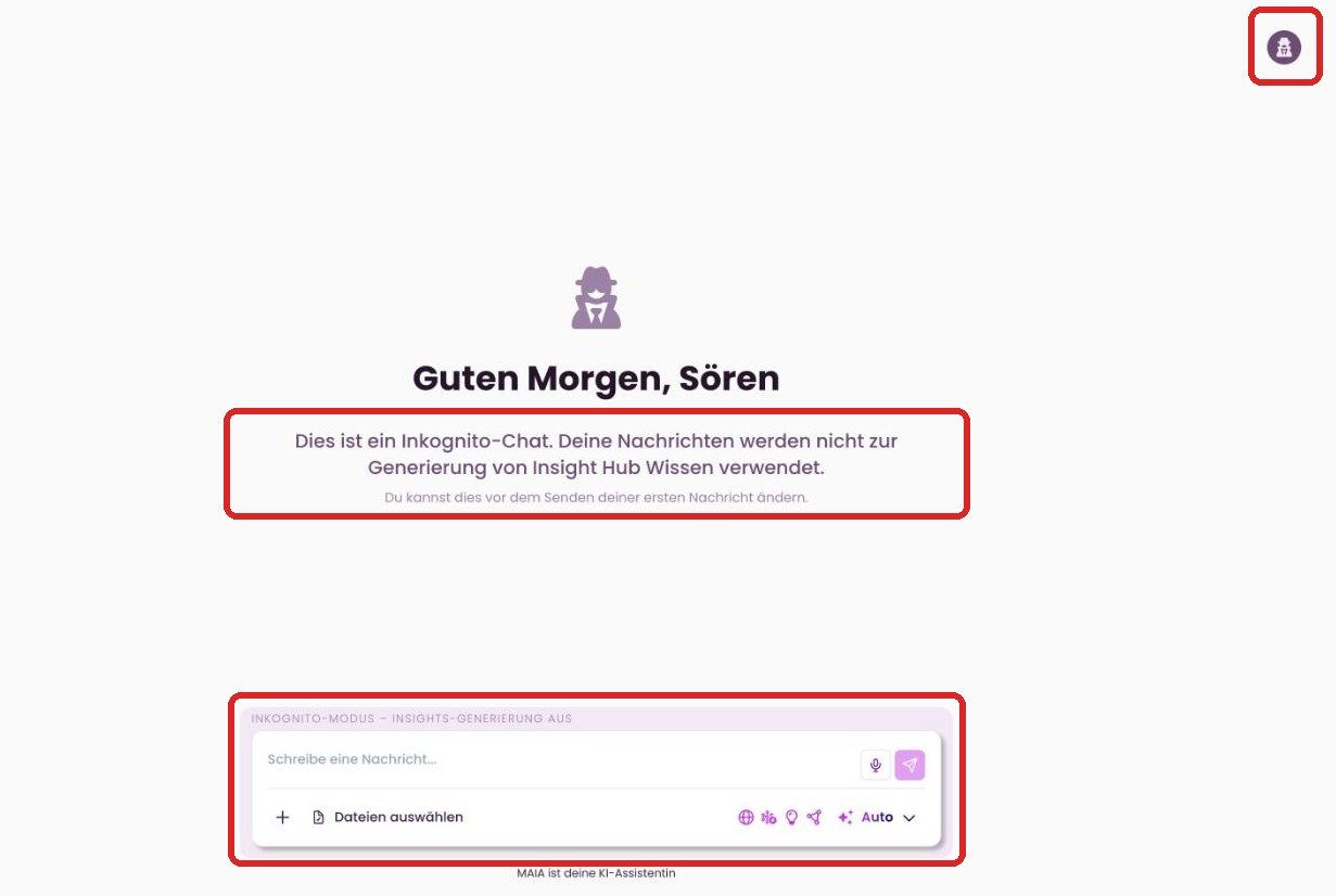 Neuer Chat im Inkognito-Modus