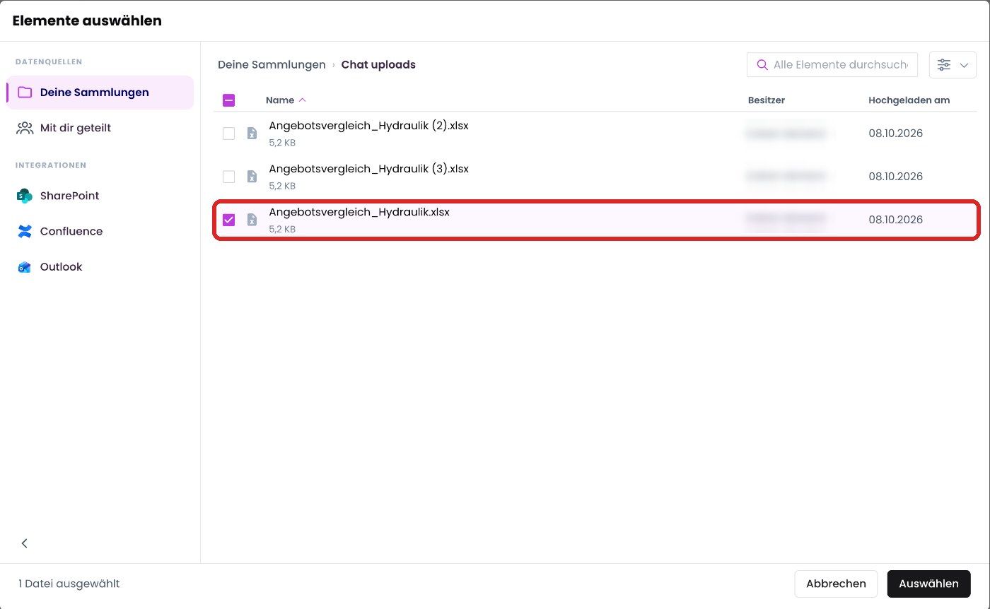 Dateiauswahl mit dem Ordner „Chat-Uploads“